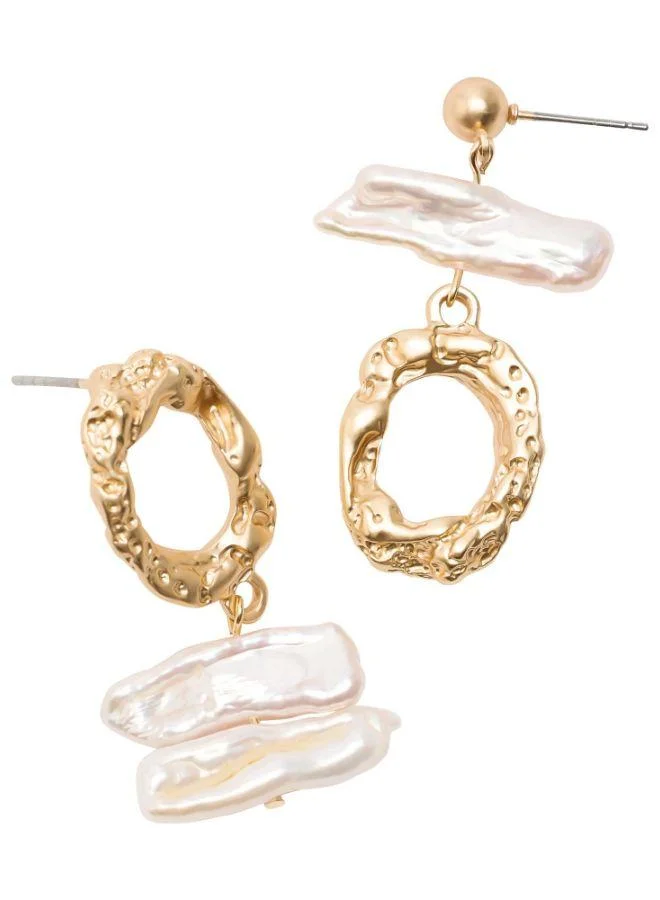 PARFOIS Asymmetrical Earrings With Pearls