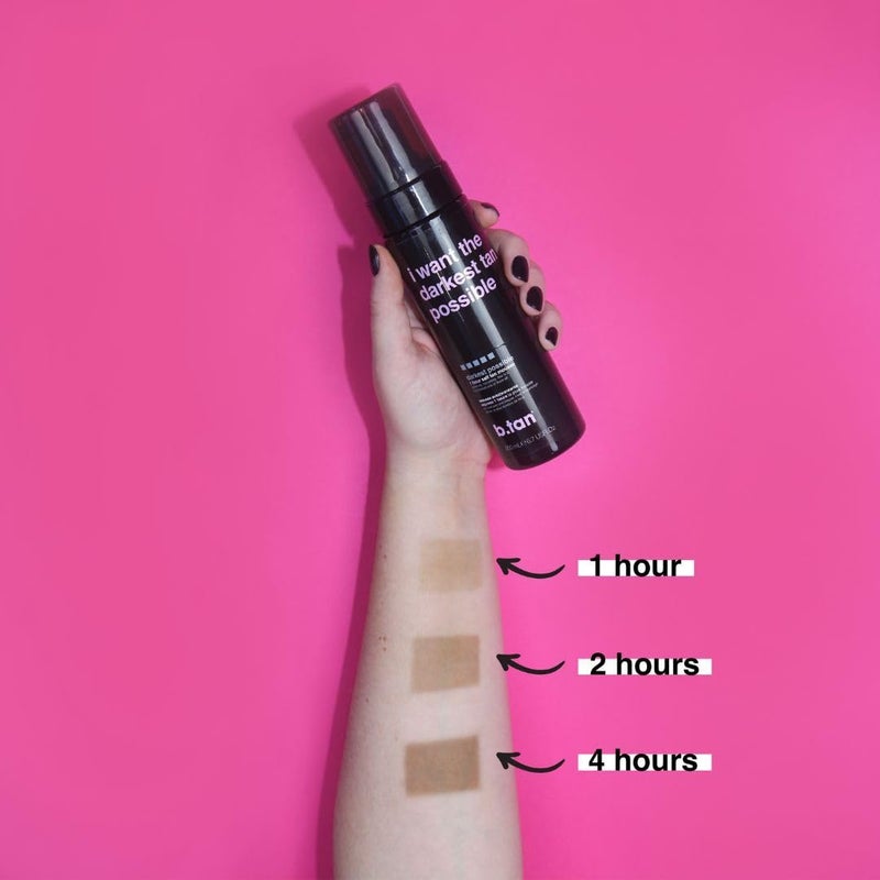 b tan b.tan Ultra Dark Self Tanner Mousse Bundle | I Want The Darkest Tan Possible - Fast, 1 Hour Express Sunless Tanning Foam, Golden Bronzing Glow, Face & Body, No Fake Tan Smell, 6.7 Fl Oz, Pack of 2 - Image 5