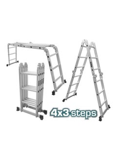 TOTAL Total Multi Purpose Aluminum Ladder 4*3 steps THLAD04431  - Image 4