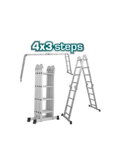 TOTAL Total Multi Purpose Aluminum Ladder 4*3 steps THLAD04431  - Image 5