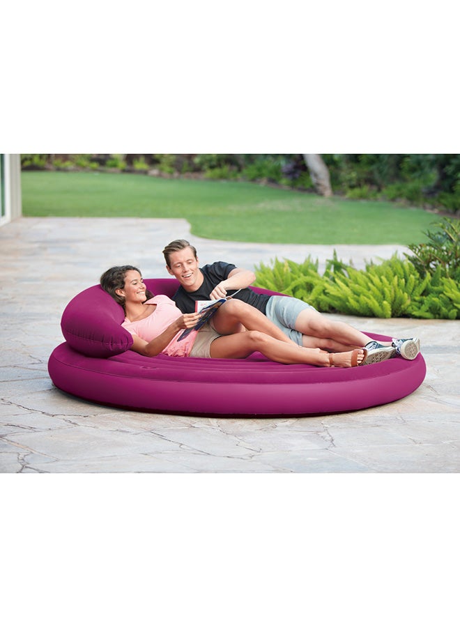 73Hours Ultra Daybed Lounge Vinyl Airbed Synthetic Fibre Purple 191 x 51cm - Image 5