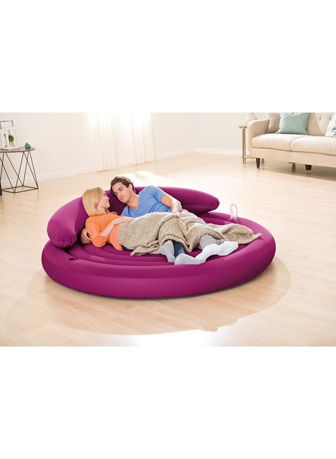 73Hours Ultra Daybed Lounge Vinyl Airbed Synthetic Fibre Purple 191 x 51cm - Image 4