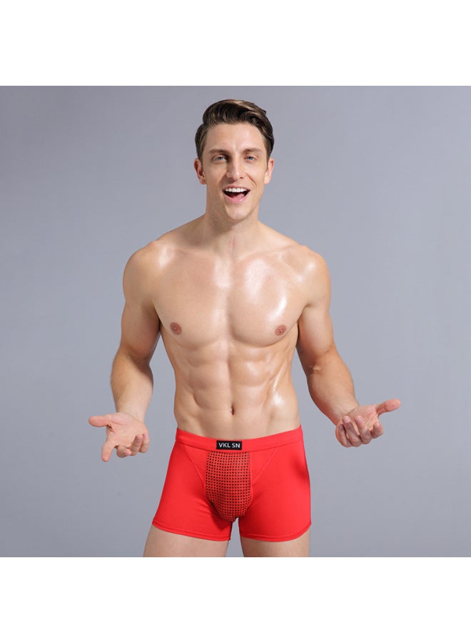 Milk Silk Magnet Health Care Underwear Men's Boxer Shorts Head Quick Hand Shake Sound Hot British Sweatpants