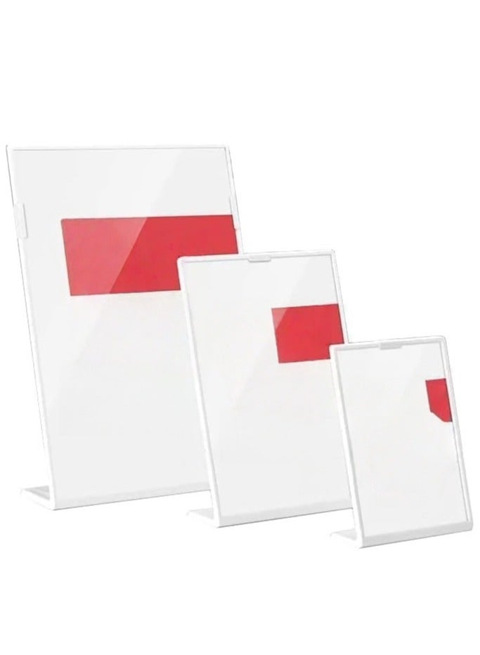 Eckek حامل لافتات من بلاستيك ABS، حامل لافتات على شكل L لعرض القوائم - Image 2