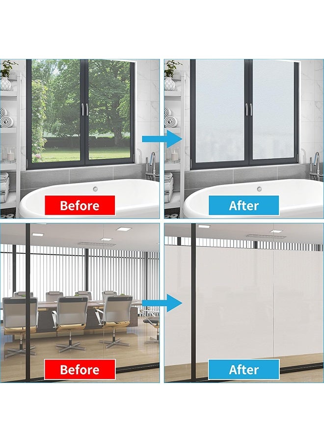 JUE FISH Frosted Glass Paint For Windows, Door And Window Shading Frosted Glass Paint, Privacy Windows Paint, Waterproof & UV Resistant, Window Tint For Home, Bathroom, Kitchens, Sliding Door, Offices In Glass Surfaces, DIY Frosting, 100g - Image 3