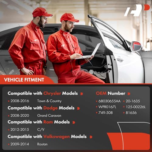 A-Premium Power Electric Window Regulator without Motor Replacement for Town & Country Dodge Grand Caravan Ram C/V Volkswagen Routan 2008-2018 Front Driver Side - Image 2