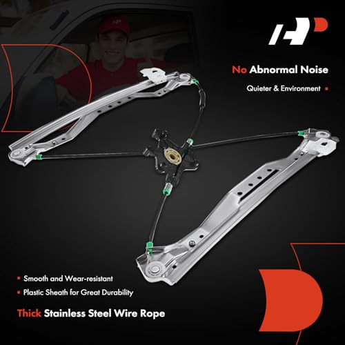 A-Premium Power Electric Window Regulator without Motor Replacement for Town & Country Dodge Grand Caravan Ram C/V Volkswagen Routan 2008-2018 Front Driver Side - Image 4