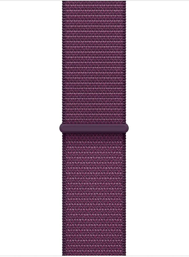 وايكيل سوار رياضي من النايلون قابل للتهوية لساعة Apple Watch مقاس 42 مم/44 مم/45 مم/46 مم/49 مم - حزام خفيف الوزن قابل للتعديل متوافق مع iWatch Ultra 2 وSE وSeries 10/9/8/7، سوار بديل مقاوم للعرق للرجال والنساء (أحمر شجرة البرقوق) - Image 4