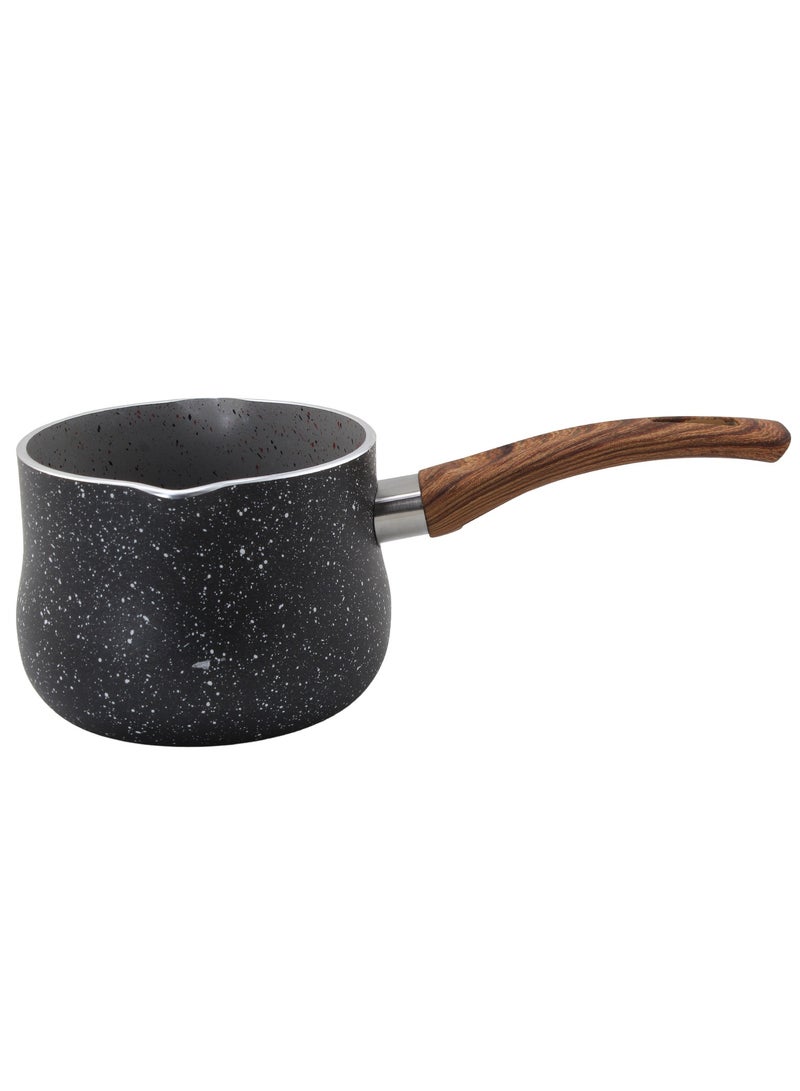 Wilson Black Granite Coffee Warmer with Wooden Soft Touch Handle 12cm - Image 1