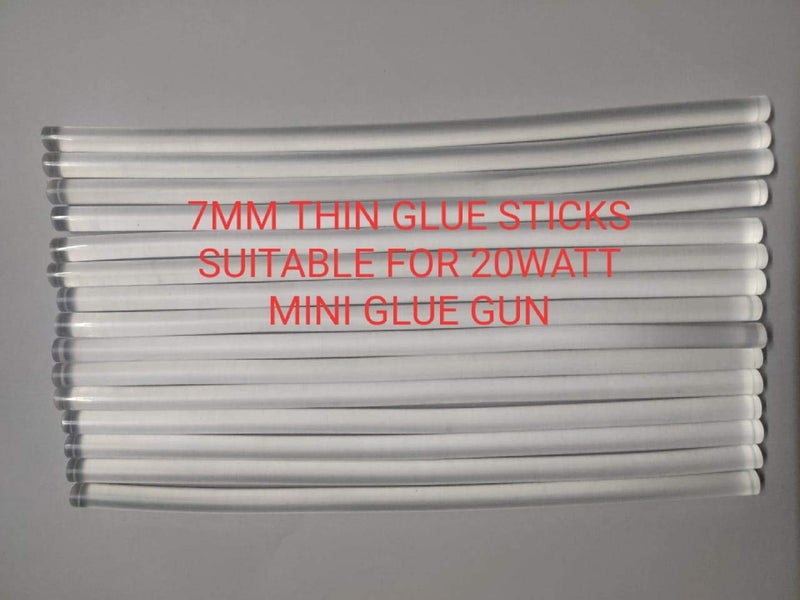 RJV Global HOT MELT 7mm Transparent Glue Sticks for Mini Glue Gun Pack of 25 Length 8 inchfor DIY and Craft Work - Image 2