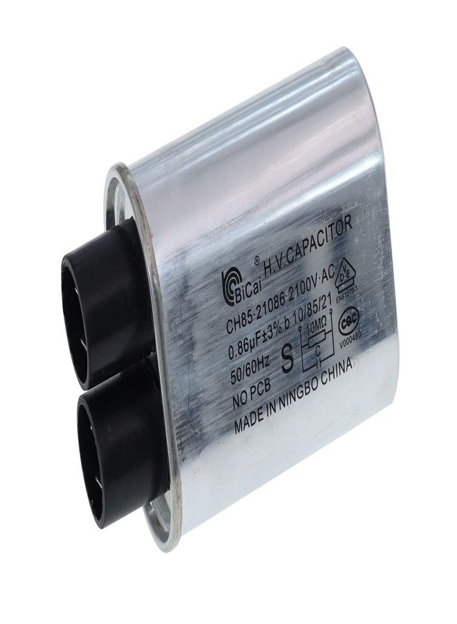 METER STAR مكثف بديل للميكروويف من Meter Star WB27X10240، 2100 فولت، 0.86 ميكروفاراد، متوافق مع 99% من ماركات أفران الميكروويف المنزلية، طرف توصيل قياسي 1/4 بوصة - Image 3