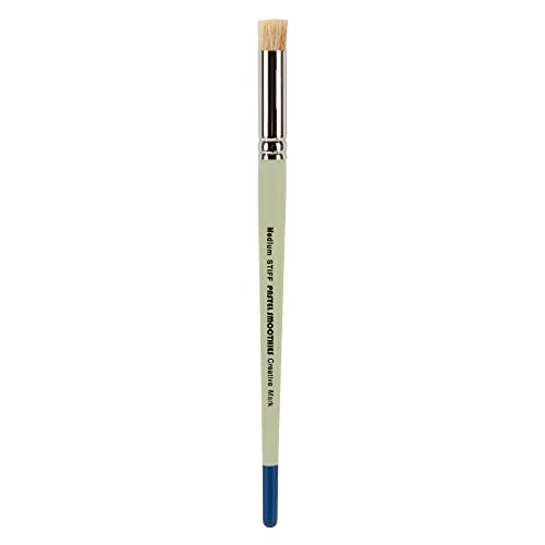 Creative Mark Pastel Smoothies - Paintbrush for Pastel Blending Bristle & Nylon Hair for Blending on Rough Surfaces Short Handle Lacquered Wood Handles - [Stiff | Set of 3] White - Image 4
