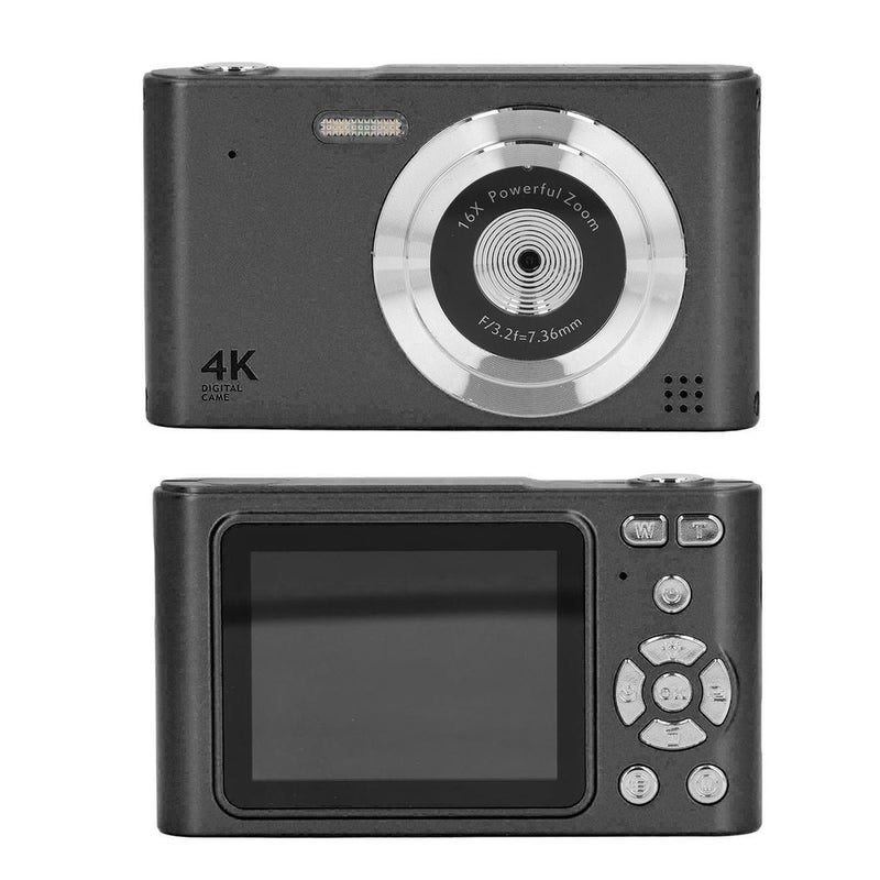 Smart Pocket Camera, 48MP, 4K, Dual Camera, 16X Zoom, AF, For Home, Black - Image 1