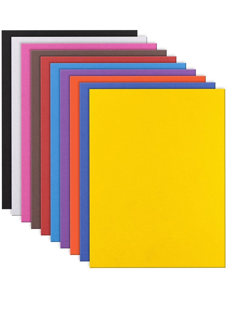 CRAFT MAGIC EVA Foam Sheets, A4 Size, 2mm Thickness, Pack of 10 (Mixed Colors) – Craft Foam Sheets for DIY Projects, Art & Crafts, and School Supplies - Image 1