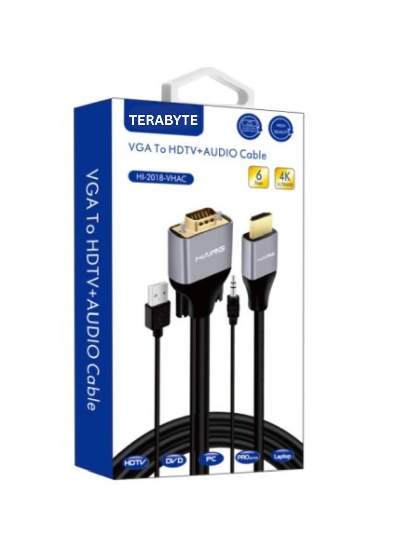 Terabyte VGA TO HDTV+AUDIO CABLE 1.8M - Image 1