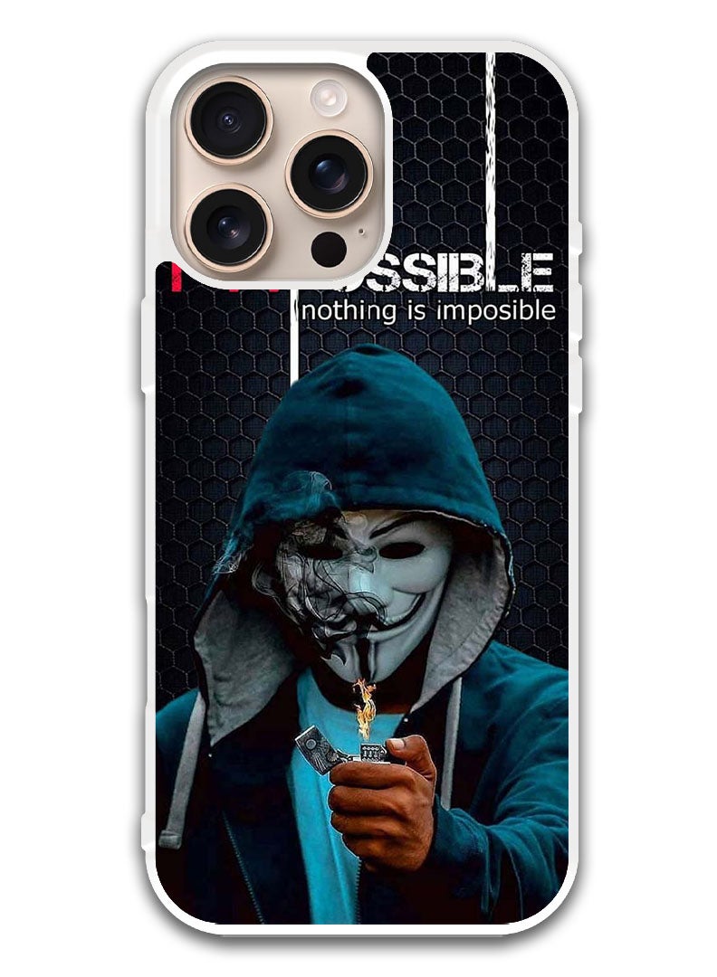 Theodor Protective Case Cover For APPLE IPHONE 16 Pro Nothing Is Impossible (White Bumper) - Image 1