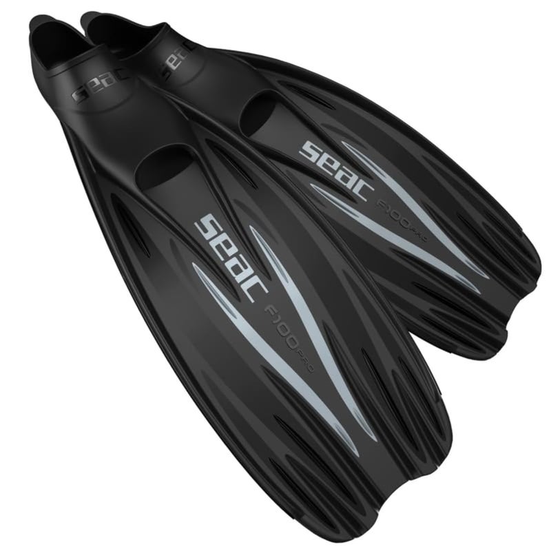 Seac F 100 PRO Ultra Light Underwater Full Foot fin for Diving and Snorkeling Made in Italy Black 78 - Image 2