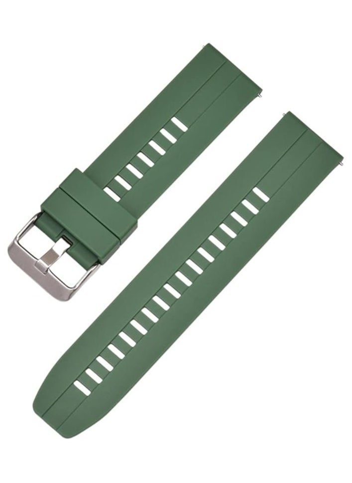 TWEGGON Silicone Strap 22MM Band Compatible with Huawei Watch GT 4 46mm/ GT 3/ GT2 46MM/ Huawei Watch 4 pro 48mm/ Samsung Galaxy Watch 3 45mm,Gear S3 Classic/S3 Frontier Green  - Image 2