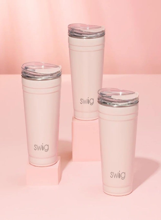 Swig Life 24oz Party Cup, Stackable Insulated Travel Coffee Tumbler with EZ Slider Lid, Cup Holder Friendly, Stainless Steel 24 oz Tumbler, Reusable Coffee Mug (Shimmer Ballet) - Image 2