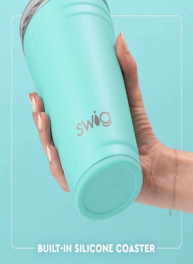 Swig Life 24oz Party Cup, Stackable Insulated Travel Coffee Tumbler with EZ Slider Lid, Cup Holder Friendly, Stainless Steel 24 oz Tumbler, Reusable Coffee Mug (Shimmer Ballet) - Image 5