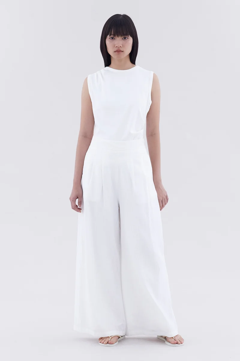 The Editor's Market Portia High-Rise Double Pleat Pants