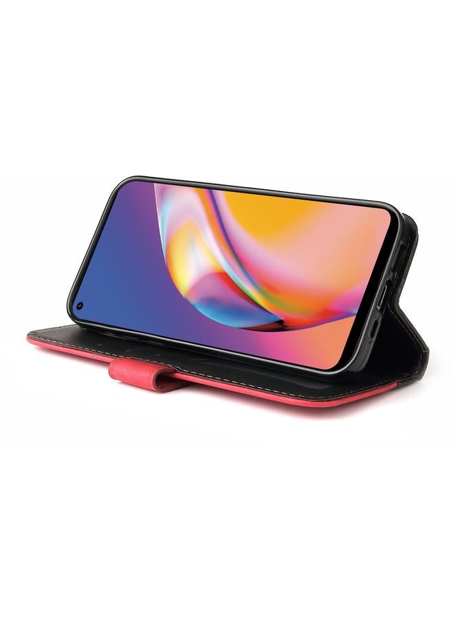 S-TOP Case For OPPO A94 5G/F19 Pro+ 5G/Reno5 Z/A95 5G Business Stitching-Color Horizontal Flip PU Leather Case with Holder & Card Slots & Photo Frame & Lanyard - Image 5