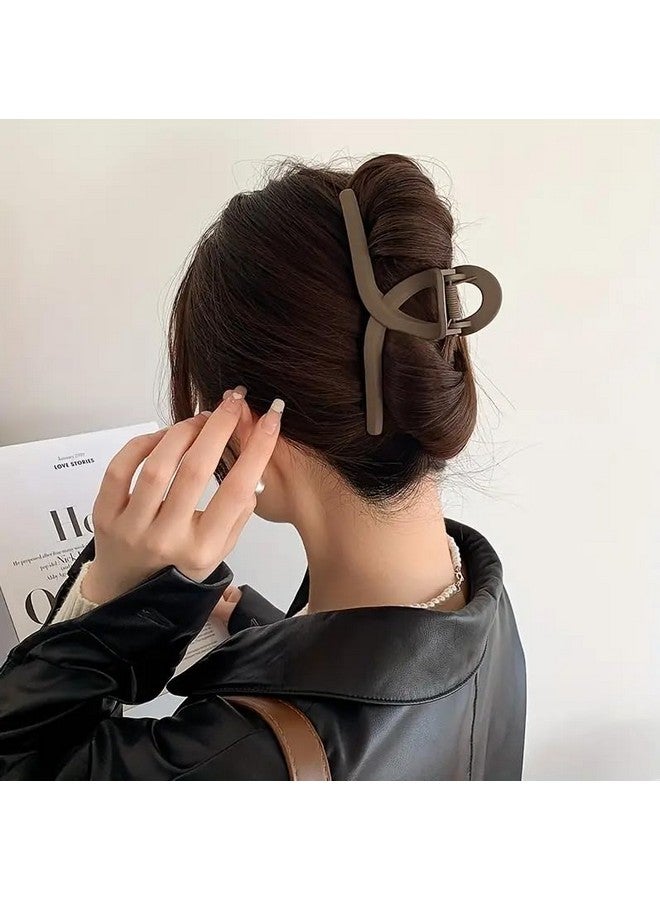 Pactiv Simple Solid Color Headwear Large Size Girls Make Up Washing Face Frosted Crab Clips Cross Hair Claws Hair Accessories Hair Clips (Multi-Color) - Image 4
