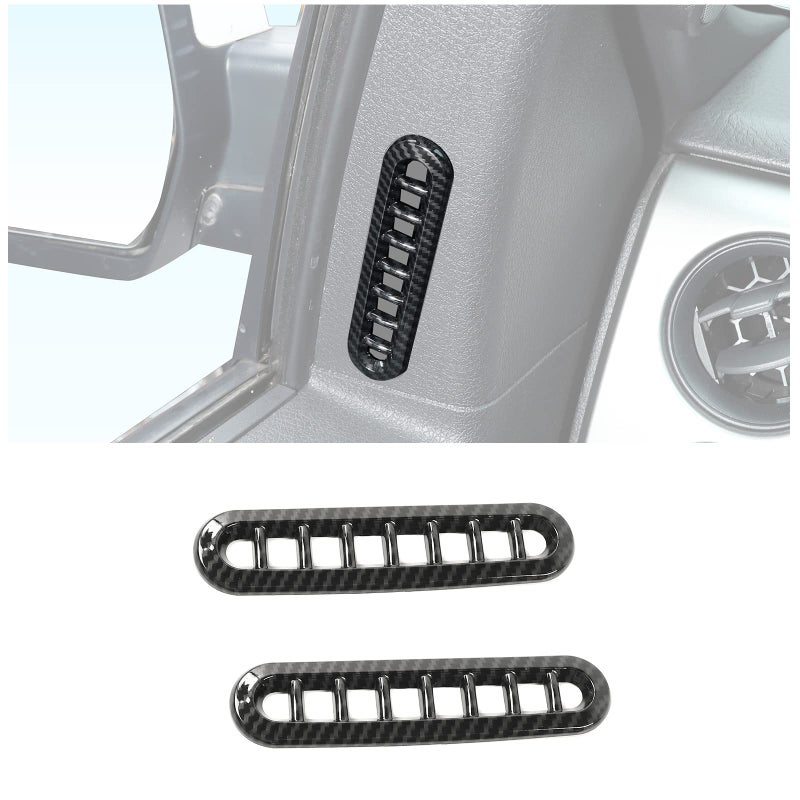 Hoolcar Door AC Outlet Vent Front Side Window AirConditioner Vent Trim Cover for 20092014 Ford Raptor Carbon Fiber 2PCs