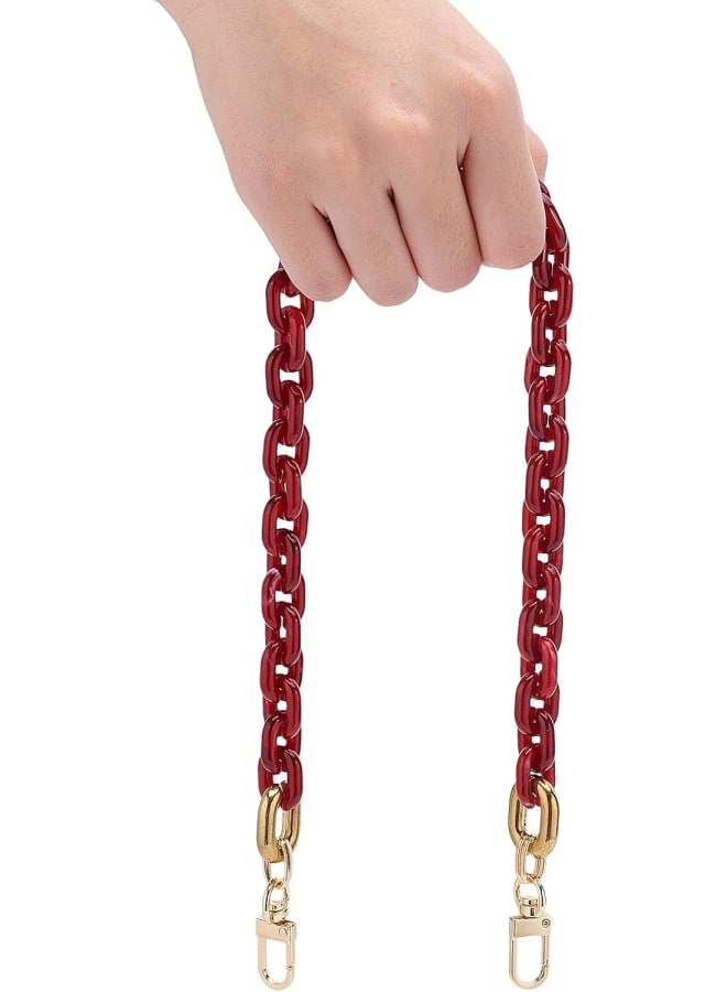 5 Colors 20" Handbag Purse Straps, Bag Handle Chains Acrylic Shoulder Clutches Straps Bag Handle Replacement Decoration Chains with Clasps for Purse Making Accessory Decoration, 5 PCS/Set  - Image 3