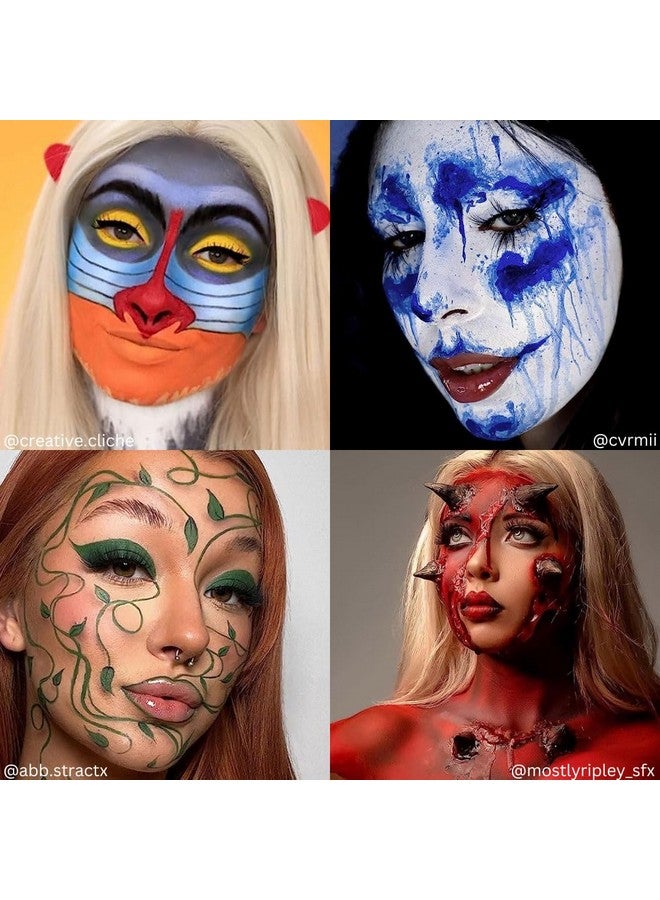 ميهرون لوحة ألوان أساسية AQ من ميهرون ميك أب بارادايس | لوحة ألوان للجسم والوجه قابلة لإعادة التعبئة | مكياج احترافي مفعّل بالماء للأزياء والمؤثرات الصوتية والهالوين وحفلات التنكر - Image 2