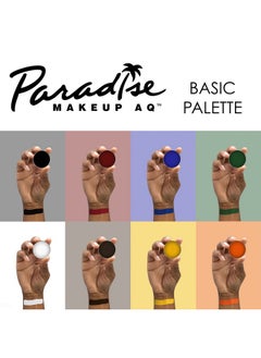 mehron Mehron Makeup Paradise Makeup AQ 8 Color Basic Palette | Magnetic Refillable Body Paint & Face Paint Palette | Professional Water Activated Makeup for Costumes, SFX, Halloween, & Cosplay  - Image 3