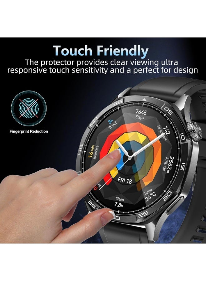Screen Protector For Huawei Watch GT 5 46mm, 3D Curved Soft Edge Protective Film [Anti-Scratch] [Bubble Free] [Ultra Shatterproof] [High Sensitive] (Not Glass) For Huawei Watch GT5 46mm - Image 5