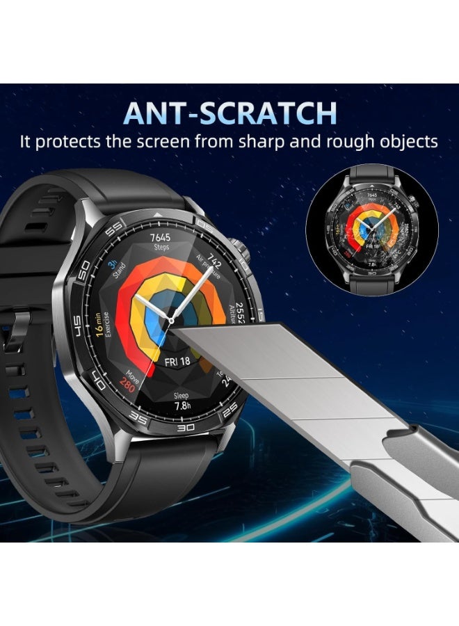 Screen Protector For Huawei Watch GT 5 46mm, 3D Curved Soft Edge Protective Film [Anti-Scratch] [Bubble Free] [Ultra Shatterproof] [High Sensitive] (Not Glass) For Huawei Watch GT5 46mm - Image 4