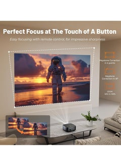 Generic 【Official Netflix】Focus Electronic 】Projector 4K 1080P Native Full HD Projector 25000 Lumens Home Cinema, WiFi Bluetooth Android Video Projector with YouTube/Prime Video  - Image 3