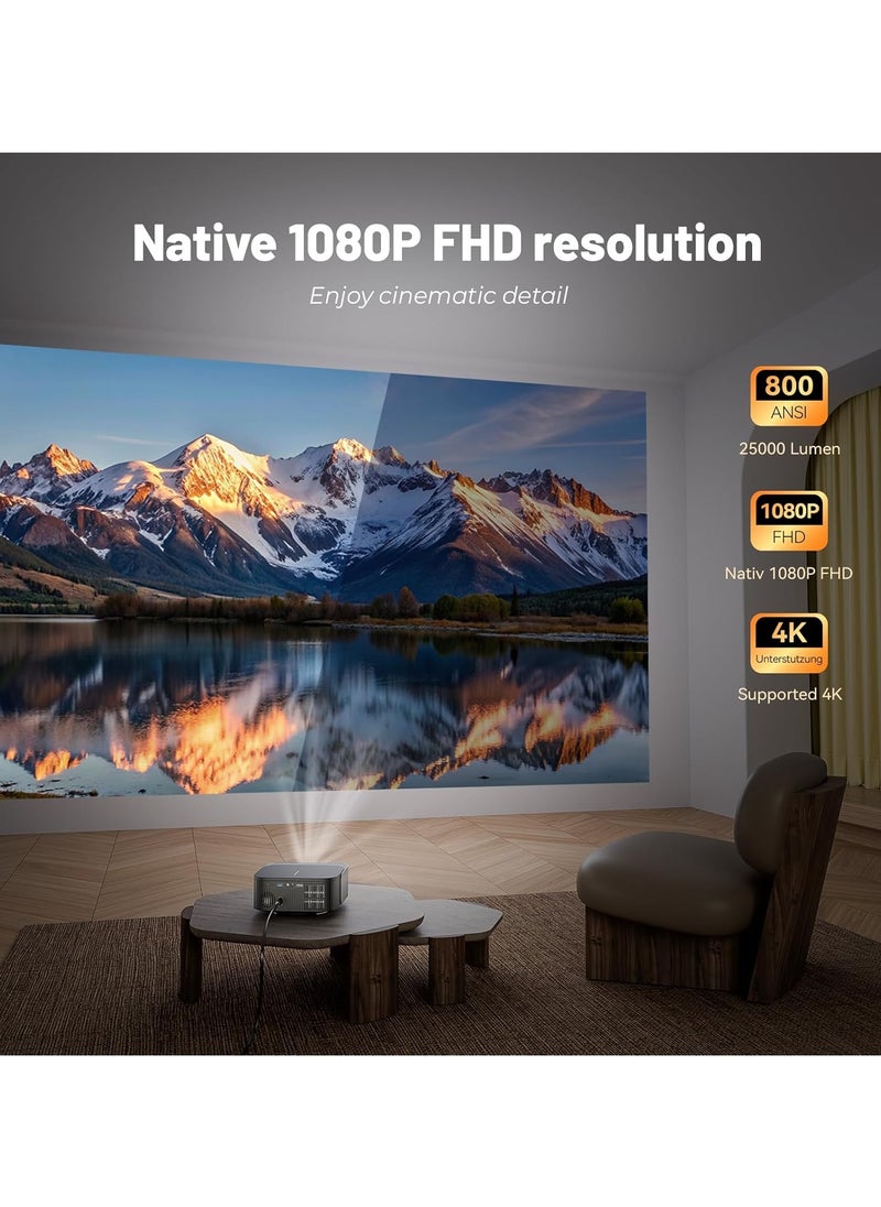 Generic 【Official Netflix】Focus Electronic 】Projector 4K 1080P Native Full HD Projector 25000 Lumens Home Cinema, WiFi Bluetooth Android Video Projector with YouTube/Prime Video  - Image 4