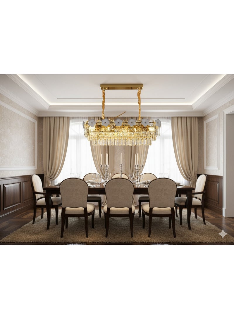 Hummer Gold Crystal Chandelier – E14*10L – Diameter: 800×300 mm - Image 1