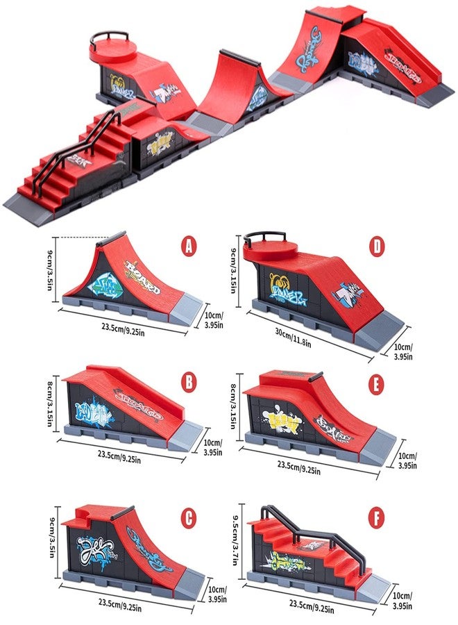 CLA6 مجموعة CLA6 Mini Skatepark | لوح تزلج مصغر للمبتدئين | أدوات وعجلات وكتاب إلكتروني مجاني | - Image 2