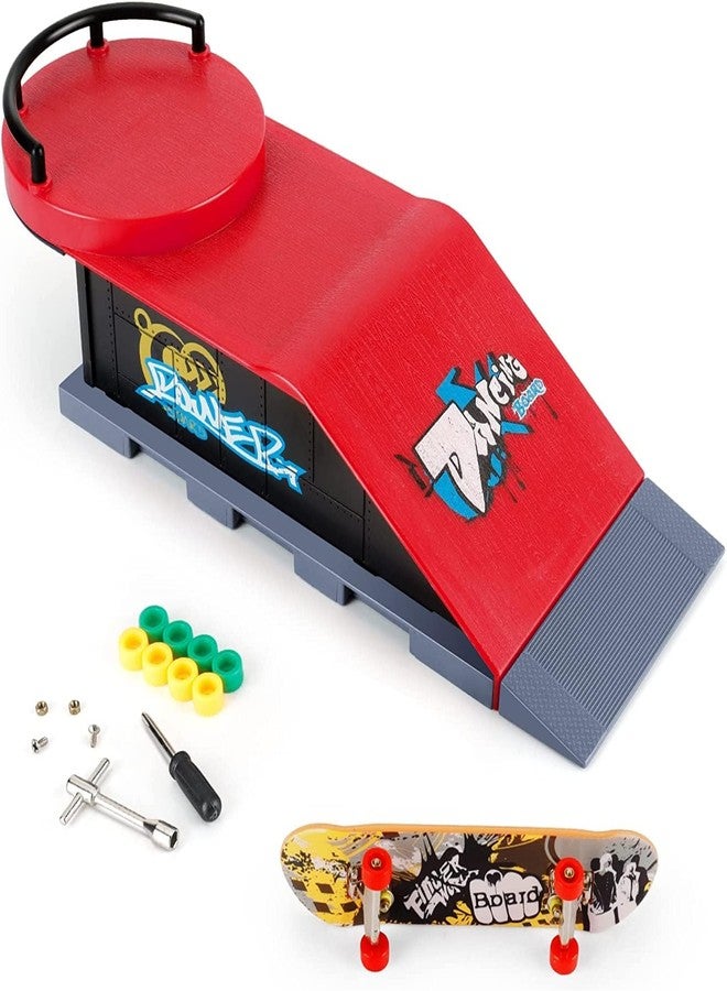 CLA6 مجموعة CLA6 Mini Skatepark | لوح تزلج مصغر للمبتدئين | أدوات وعجلات وكتاب إلكتروني مجاني | - Image 1