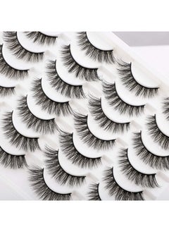 Newcally Newcally Lashes False Eyelashes Cat Eyes Wispy Natural Faux Mink Lashes 14 Pairs Pack Light Volume Short Fake Eye Lashes Multipack  - Image 3