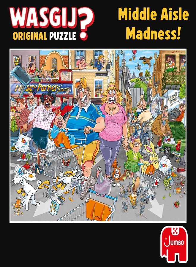 Wasgij Original 46, Middle Aisle Madness - Unique 1000 Piece Jigsaw Puzzle for Adults - Colourful, Puzzling, Challenging & Brainteasing Adult Jigsaws - 100% Recycled Cardboard 1000Pc Puzzles - Jumbo - Image 5