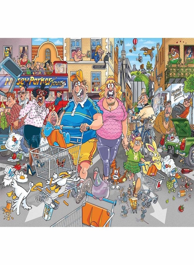 Wasgij Original 46, Middle Aisle Madness - Unique 1000 Piece Jigsaw Puzzle for Adults - Colourful, Puzzling, Challenging & Brainteasing Adult Jigsaws - 100% Recycled Cardboard 1000Pc Puzzles - Jumbo - Image 2