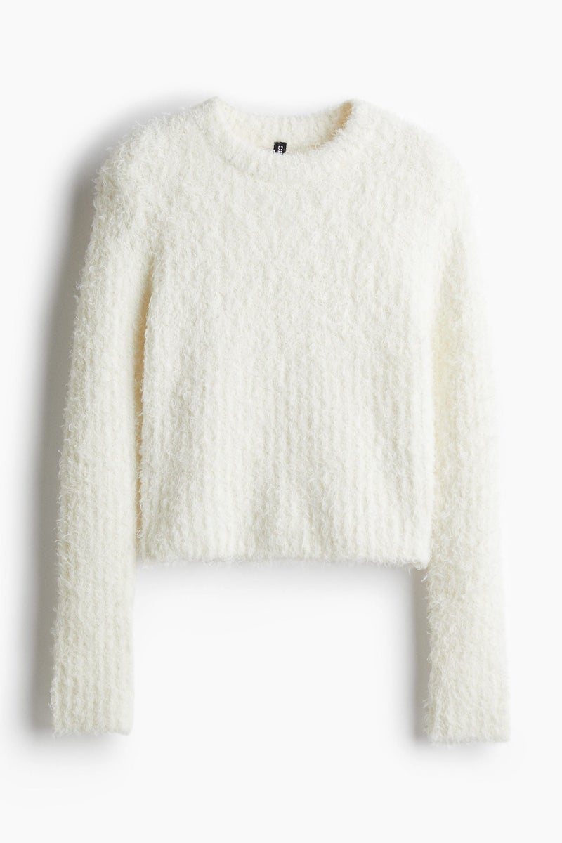 H&M Shoulder-Pad Fluffy-Knit Jumper - Image 1