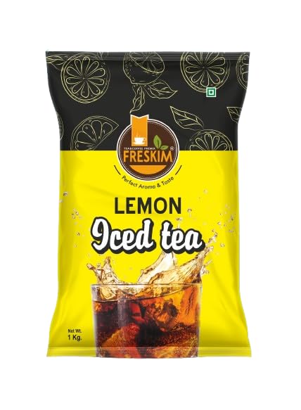 FRESKIM Lemon & Peach Ice Tea Premix Combo I Lemon Ice Tea 1 Kg I Peach Ice Tea 1 Kg I Just Add Chilled Water I Summer Drink - Image 2