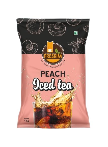 FRESKIM Lemon & Peach Ice Tea Premix Combo I Lemon Ice Tea 1 Kg I Peach Ice Tea 1 Kg I Just Add Chilled Water I Summer Drink - Image 3