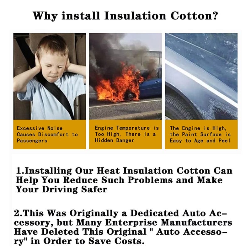 Generic JUNLELI Heat Insulation Cotton Cover for Suzuki Jimny 2019 2020 2021 JB74 JB64 JB43 Engine Hood Soundproof Mat Pad Aluminum Foil Car Accessories  - Image 2