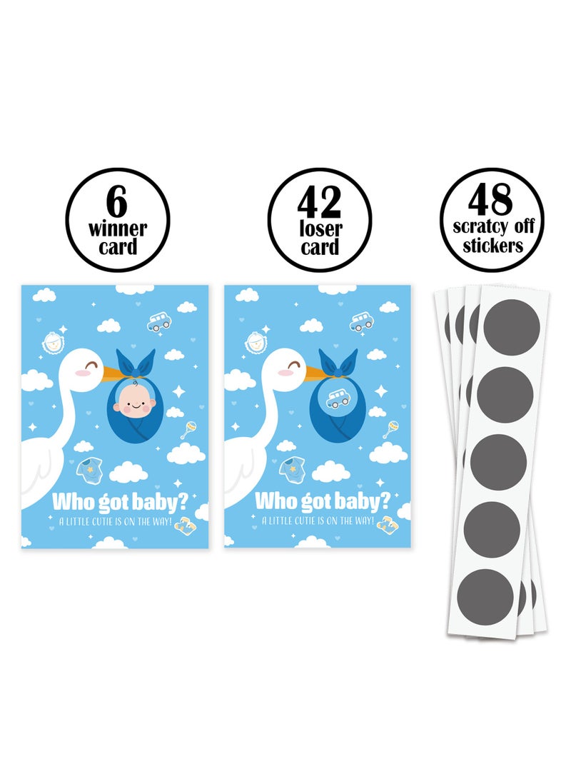 XIYU بطاقات سحب ألعاب كشف جنس الطفل، بطاقة سحب ممتعة، لكشف جنس حفاضات السحب للأولاد والبنات، بطاقات سحب لطيفة لألعاب الأطفال - Image 1