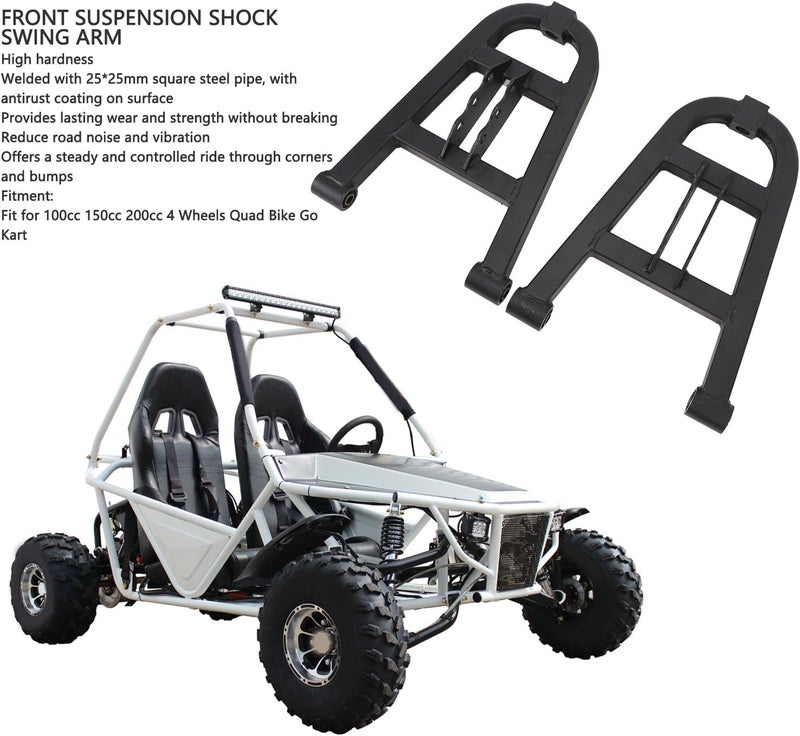 Ergonomic build Pair of 10mm Front Suspension Lower Shock Swing Arm Kit for 100 150 200 Go Kart Quad Bike Batch uniform stable quality General standard compliant quality Domestic distribution ready Natural material Light precision processed material Seasonal & permanent compatible Liquid tight joint Climate adapted delivery plan Cross product compatible Sufficient order stock Quick use-switch compatible build Gulf market standard build Salt resistant coating Budget friendly sizing alternatives Slow wear optimized quality Repeated use friendly design Reinforced edge Home & professional compatible Tiered cost purchase alternatives Flexible usage build Defect free upgraded substance All-item matching trendy build Light & heavy use compatible Single & bulk use compatible - Image 3