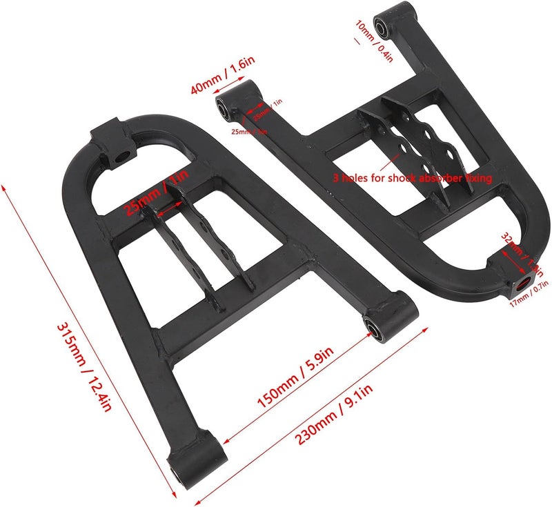 Ergonomic build Pair of 10mm Front Suspension Lower Shock Swing Arm Kit for 100 150 200 Go Kart Quad Bike Batch uniform stable quality General standard compliant quality Domestic distribution ready Natural material Light precision processed material Seasonal & permanent compatible Liquid tight joint Climate adapted delivery plan Cross product compatible Sufficient order stock Quick use-switch compatible build Gulf market standard build Salt resistant coating Budget friendly sizing alternatives Slow wear optimized quality Repeated use friendly design Reinforced edge Home & professional compatible Tiered cost purchase alternatives Flexible usage build Defect free upgraded substance All-item matching trendy build Light & heavy use compatible Single & bulk use compatible - Image 2