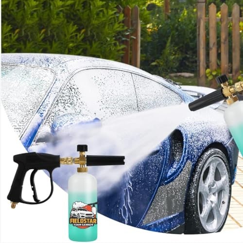 Fieldstar Pressure Washer Gun with Foam Cannon | Car Wash Foam Gun with 1/4" Quick Connector | Includes 5 Spray Nozzles & 1-Litre Bottle - Image 3