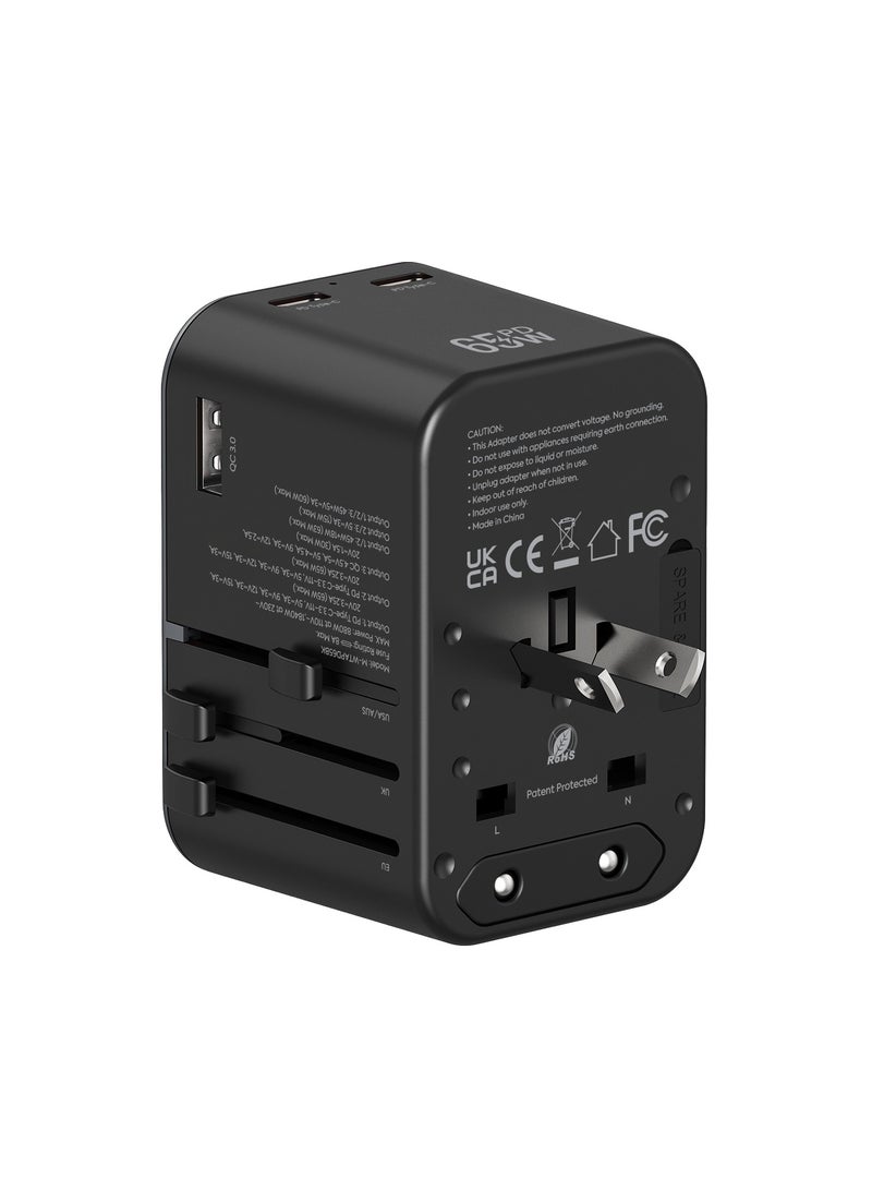 Cellairis Travel Pack World Adapter 65W + PD 2in1 Cable - Image 2